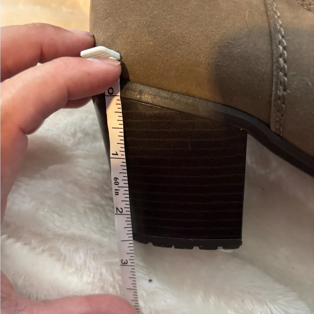Lane Bryant Taupe Block Heeled Boots size 11 - Picture 7 of 10